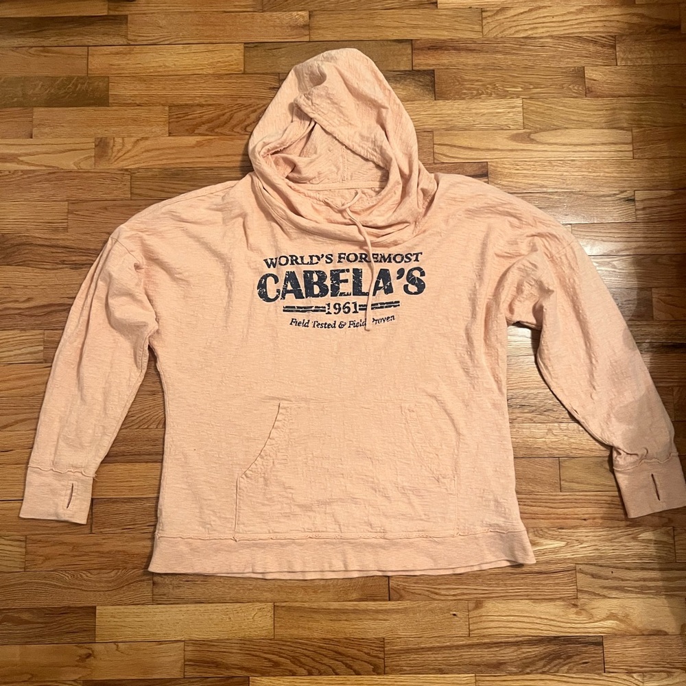 Cabela's Light Orange Women's Cowl Neck Sweater